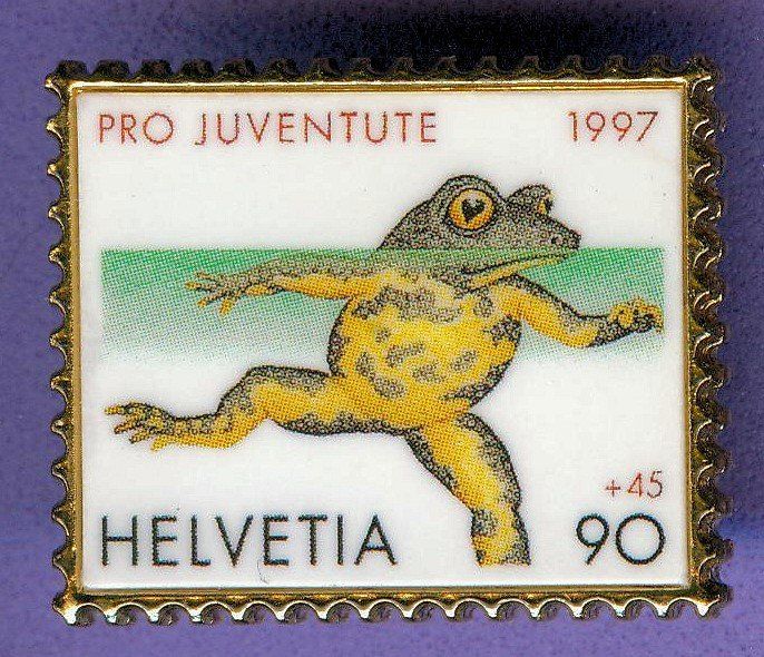 Placchette & Badge: PTT  Pro Juventute 1997  90 Rappen – Usato da Winterthur venduto da Sammleroase