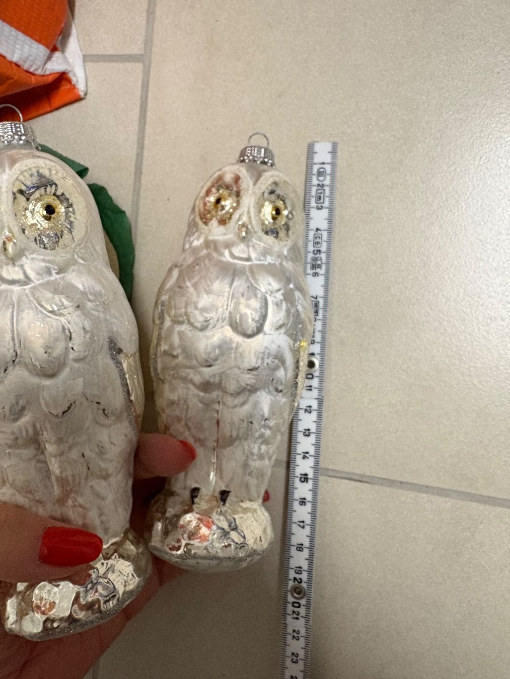 Tutte le decorazioni: Weihnachtsbaumschmuck Eulen Weiss 2er Set – Usato da Basel venduto da Tierschutz-Flohmi 4