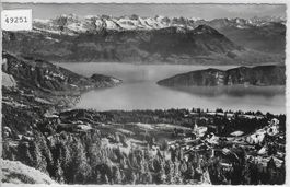 Rigi-Kaltbad mit den Alpen