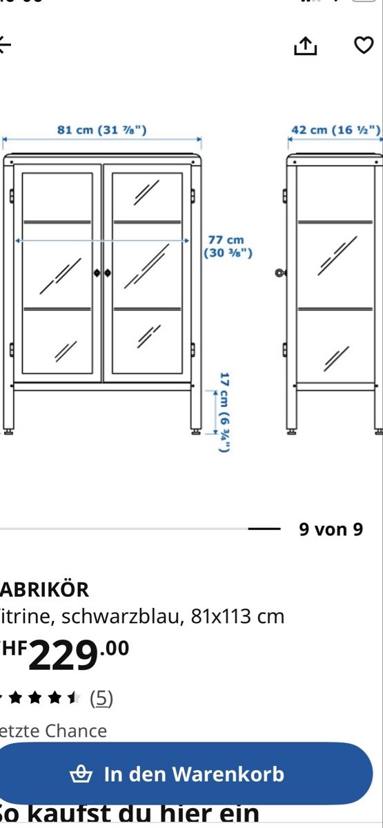 Ikea Vitrines: Glasvitrine IKEA – D'occasion à Horw par queenofantiques75 3