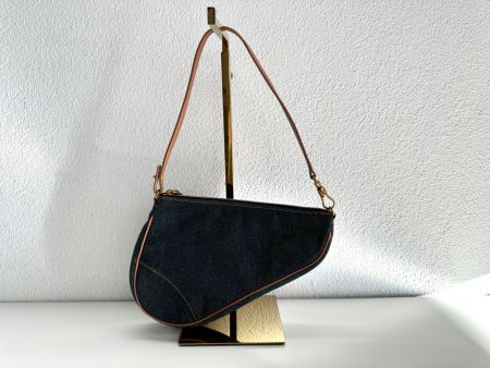 CHRISTIAN DIOR Denim Saddle Pochette Sac Tasche