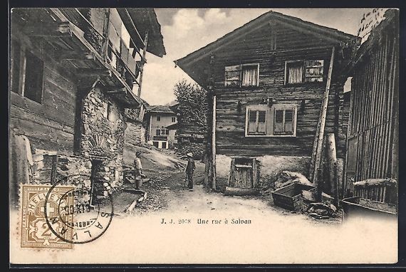 Ansichtskarten: AK Salvan, Une rue, 1905 – Gebraucht aus Berlin von bartko-reher