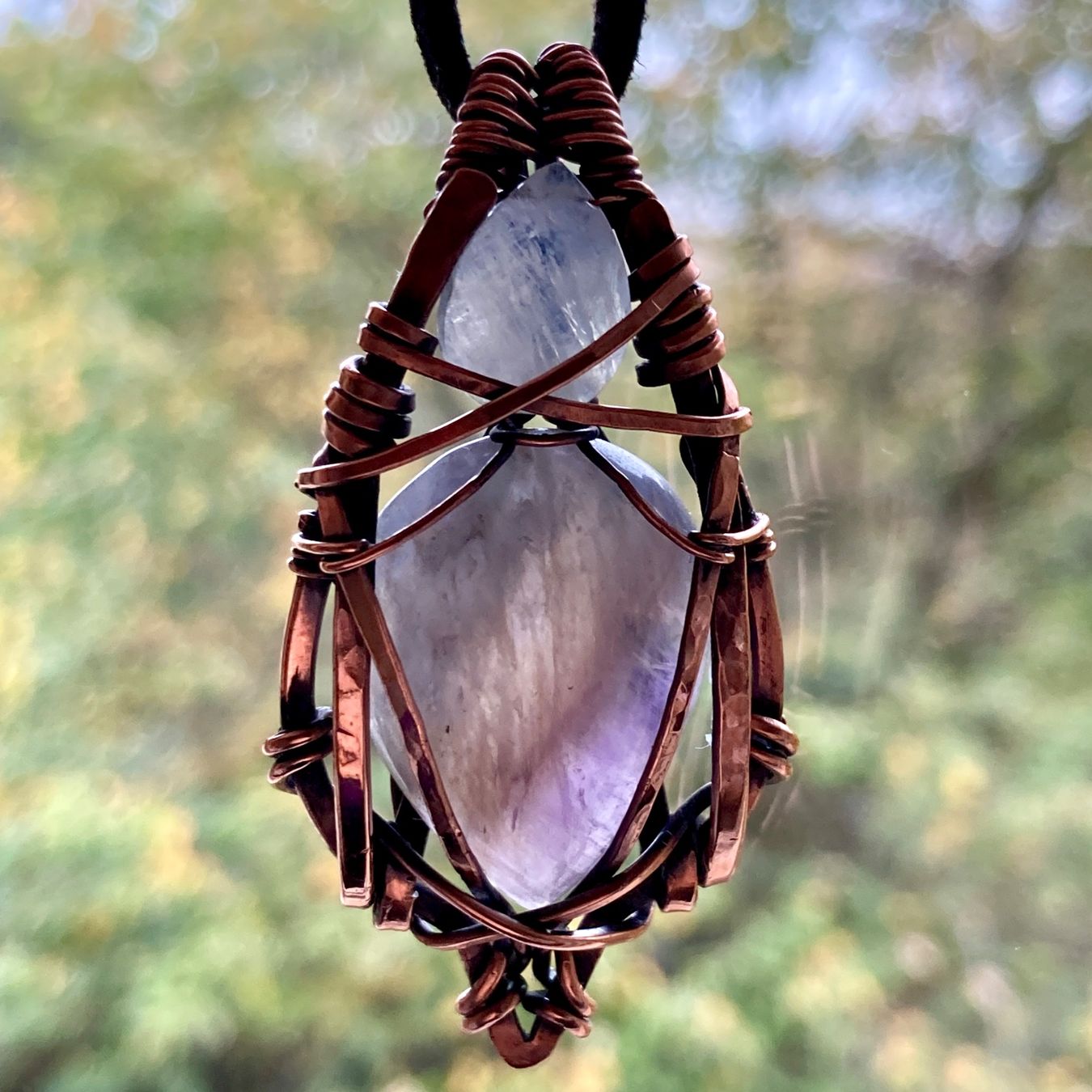 Catenine: Anhänger mit Amethyst und Mondstein – Nuovo (secondo la descrizione) da Solothurn venduto da Kiki_Di 1