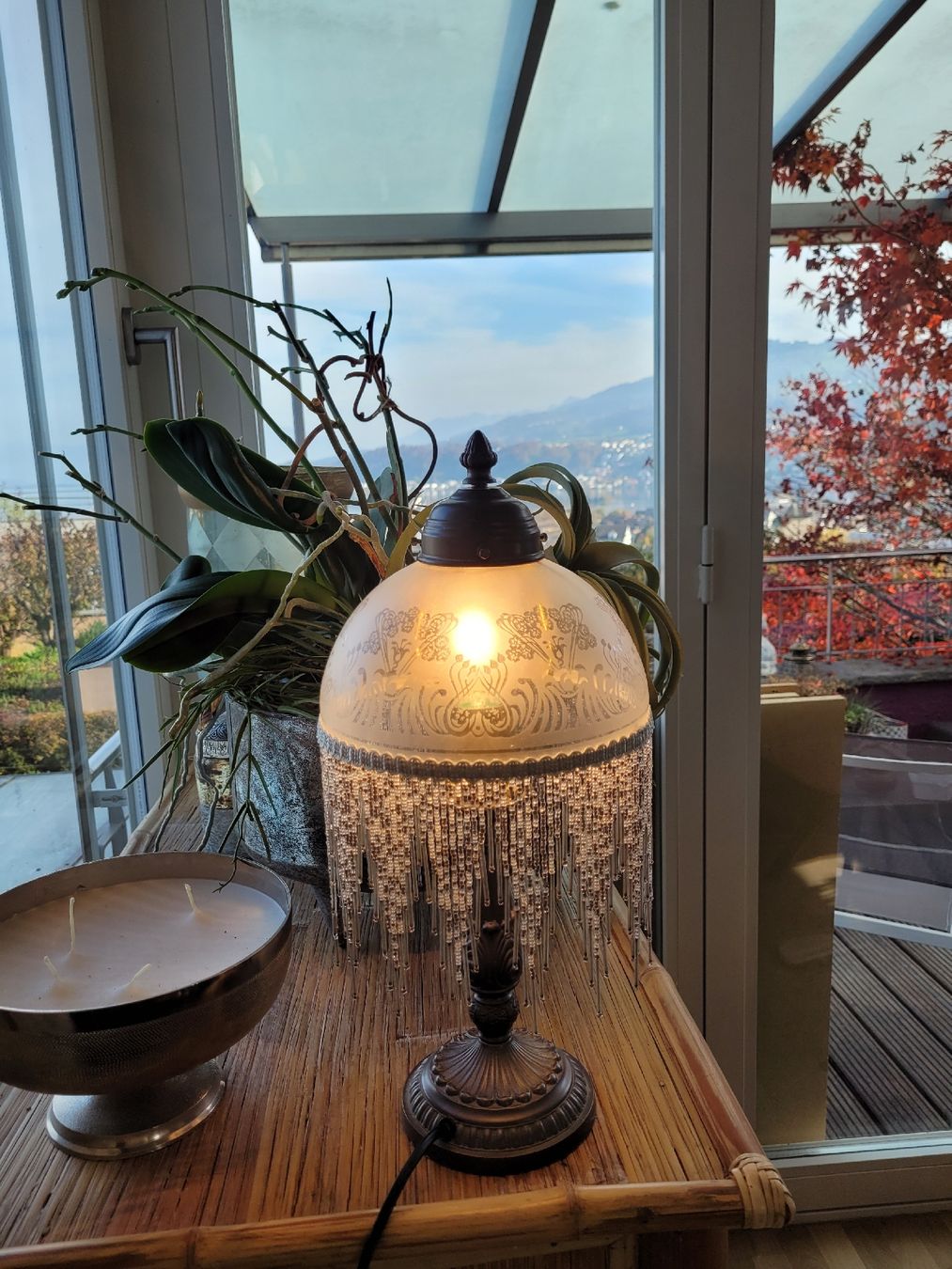 Lampade: Vintage Lampe im viktorianischen Stil mit Perlenfransen – Nuovo (secondo la descrizione) da Richterswil venduto da MANANA_24