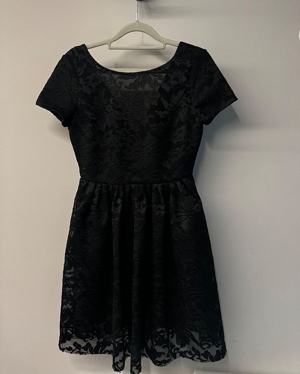 Maje black floral embroidered lace mini dress | Kaufen auf Ricardo