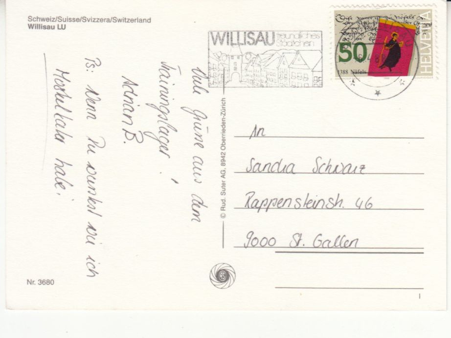 Cartoline postali: Willisau 1988 – Usato da Bürglen TG venduto da StampGraf 1