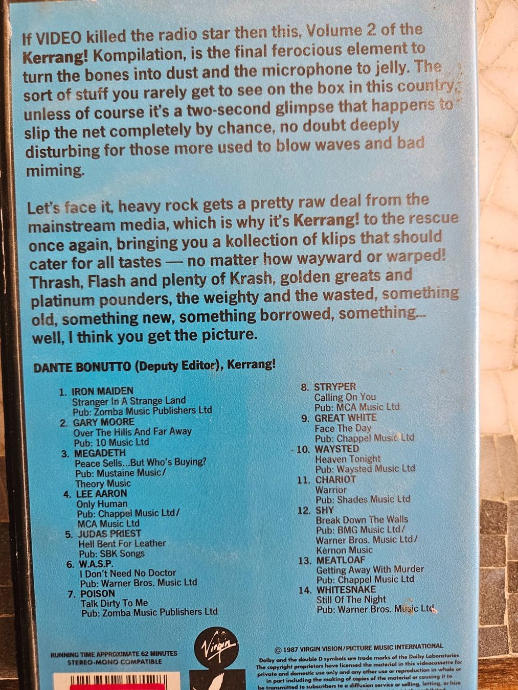 Tutti i VHS: Kerrang 14 rock heavies – Usato da Zürich venduto da lorenzo167 1
