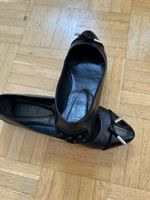 Tod's Ballerines pointues en cuir noir, Taille 36, Été chic