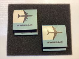 2 x Zündholzbriefchen "SWISSAIR“ 50er Jahre Niederlande RAR!