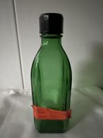 Vintage grüne Glasflasche "Vorsicht ungenießbar " antik 