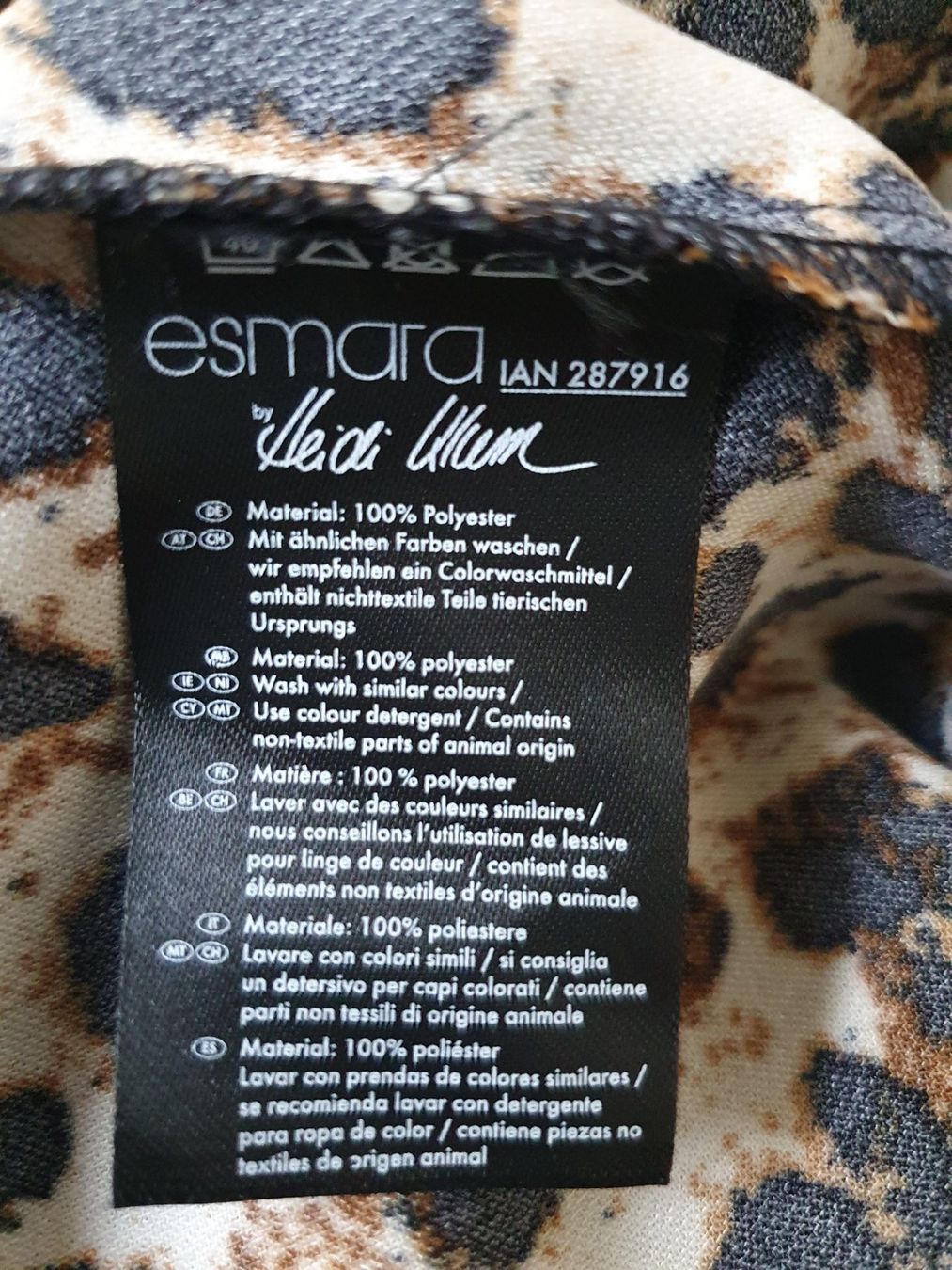 Vestiti: Kleid, Leopardenmuster, Gr. 40, Esmara – Usato da Kloten venduto da Hektor44 2