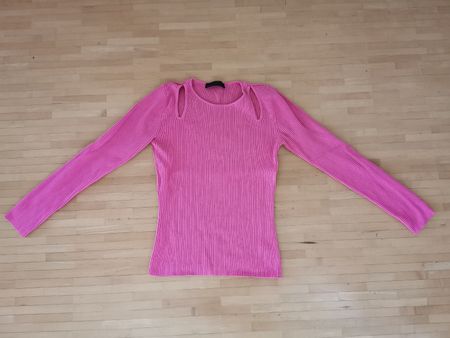 Hallhuber Damen Langarmshirt Pink Gr. L mit Cut-Outs