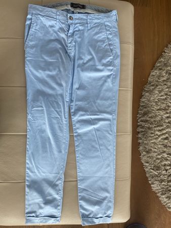 Chino Hose neu hellblau Gr.44/ ital.48 Massimiliano Sorvino