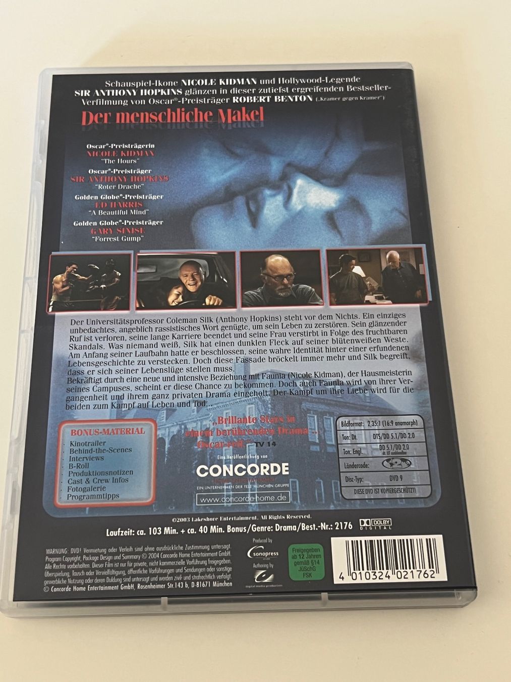Tutti i DVDs: DVD Der menschliche Makel – Nuovo (secondo la descrizione) da Altstätten SG venduto da sheamus 1