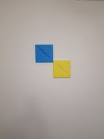 Modernes Kunst-Diptychon (2x 20x20 cm) von D. Gianni – Acryl