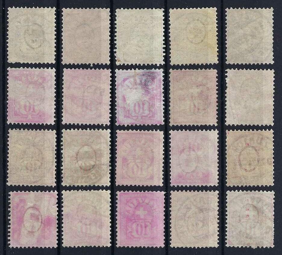 Tutti i francobolli: LUXUS Vollstempel Lot Ziffermuster – Usato da Hitzkirch venduto da walti1959 1