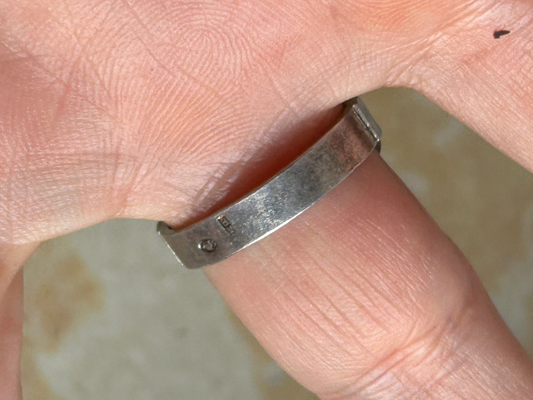 Anelli: Bernstein Ring, Vintage Silberring (gr.58) – Usato da Laufen venduto da belleskulptur 4