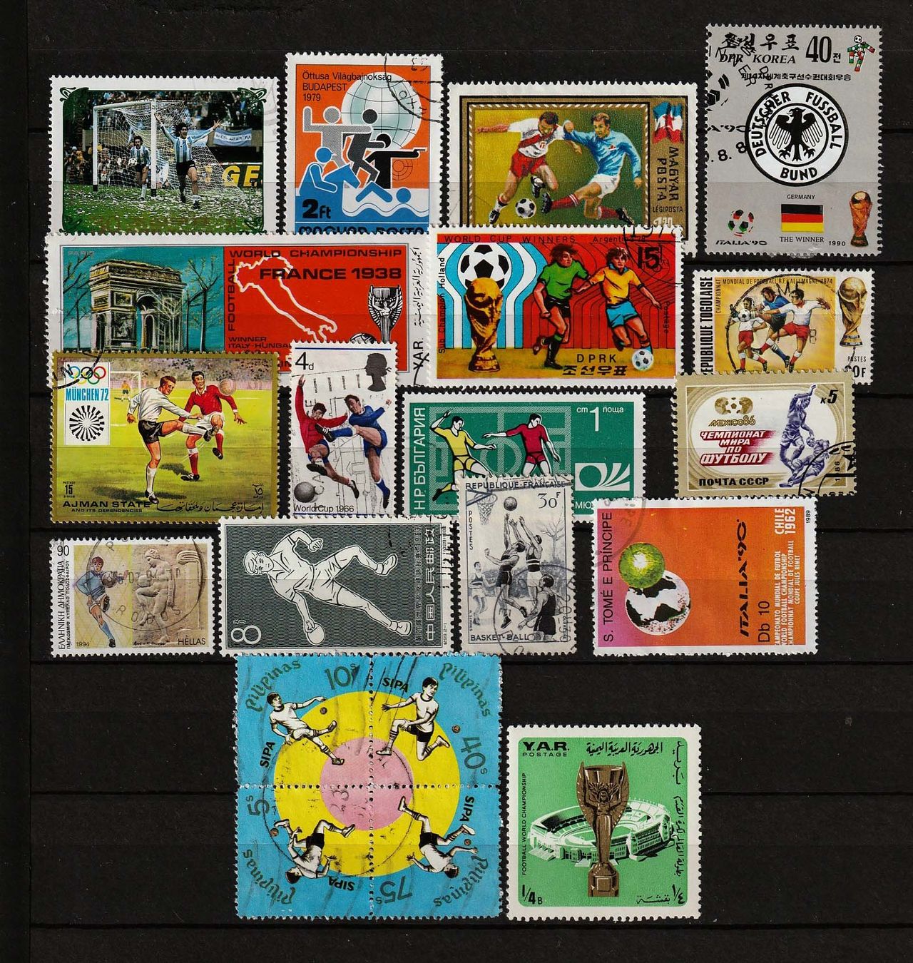 Tutti i francobolli: Briefmarken Motiv: Fussball – Usato da Arlesheim venduto da gaugi43