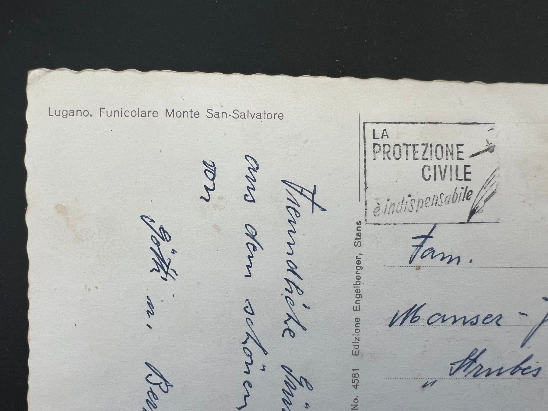 Cartoline postali: AK  ca 1950 Lugano          (G851) – Usato da Hinwil venduto da Sidi4 1