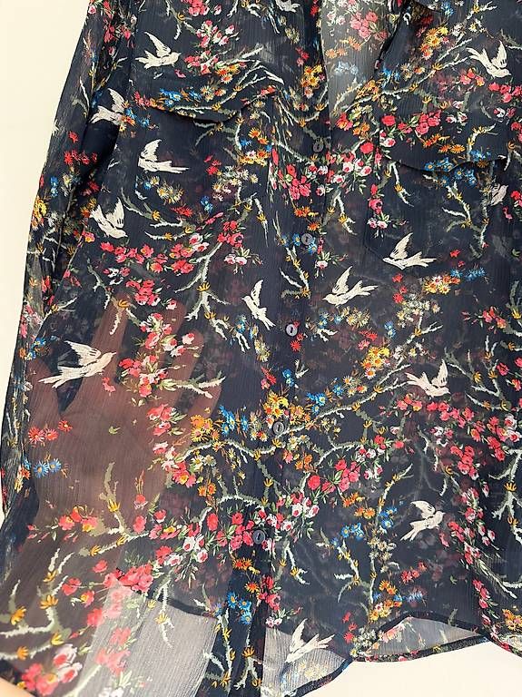 Kooples Camicette: The Kooples Bluse Seide dunkelblau navy 38 – Nuovo (secondo la descrizione) da Zürich venduto da a_weit 1