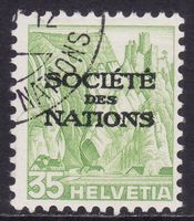 Dienstmarke SDN SBK-Nr. 54z (geriffeltes Papier 1936-1938)