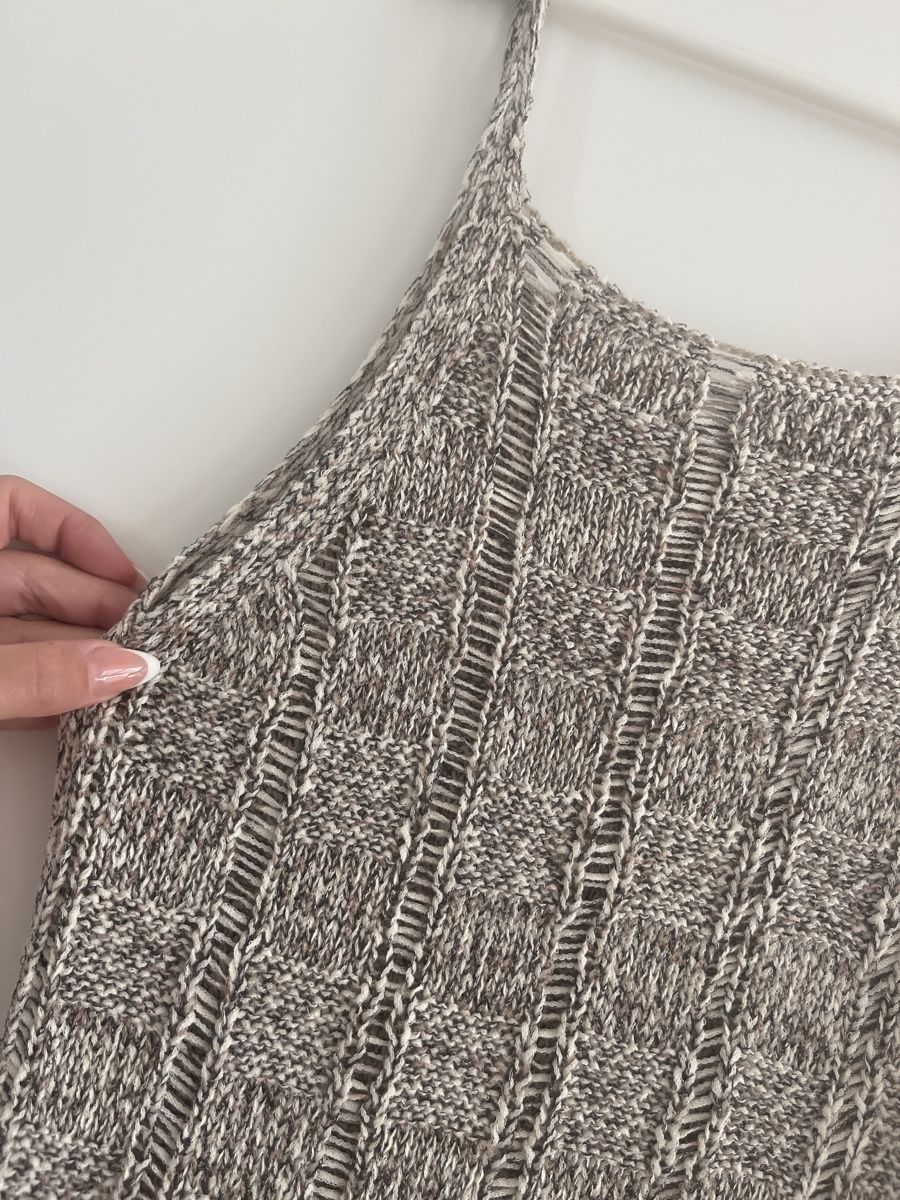 Mango Vestiti: Sommerliches Strickkleid mit Fransen – Nuovo (secondo la descrizione) da Kriens venduto da g_b_mk7j 1