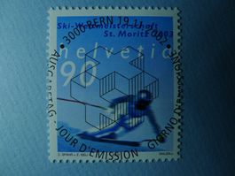 2002 Sondermarke SKI WM Ersttag Vollstempel
