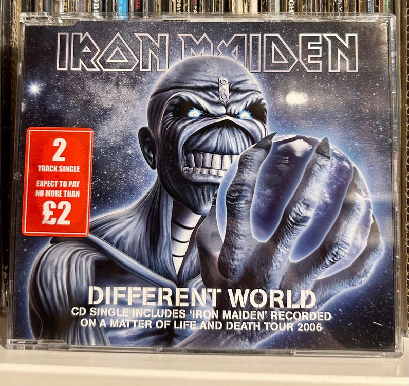 IRON MAIDEN „Different World + Live Track“ CD-SINGLE RAR (Neu und ...