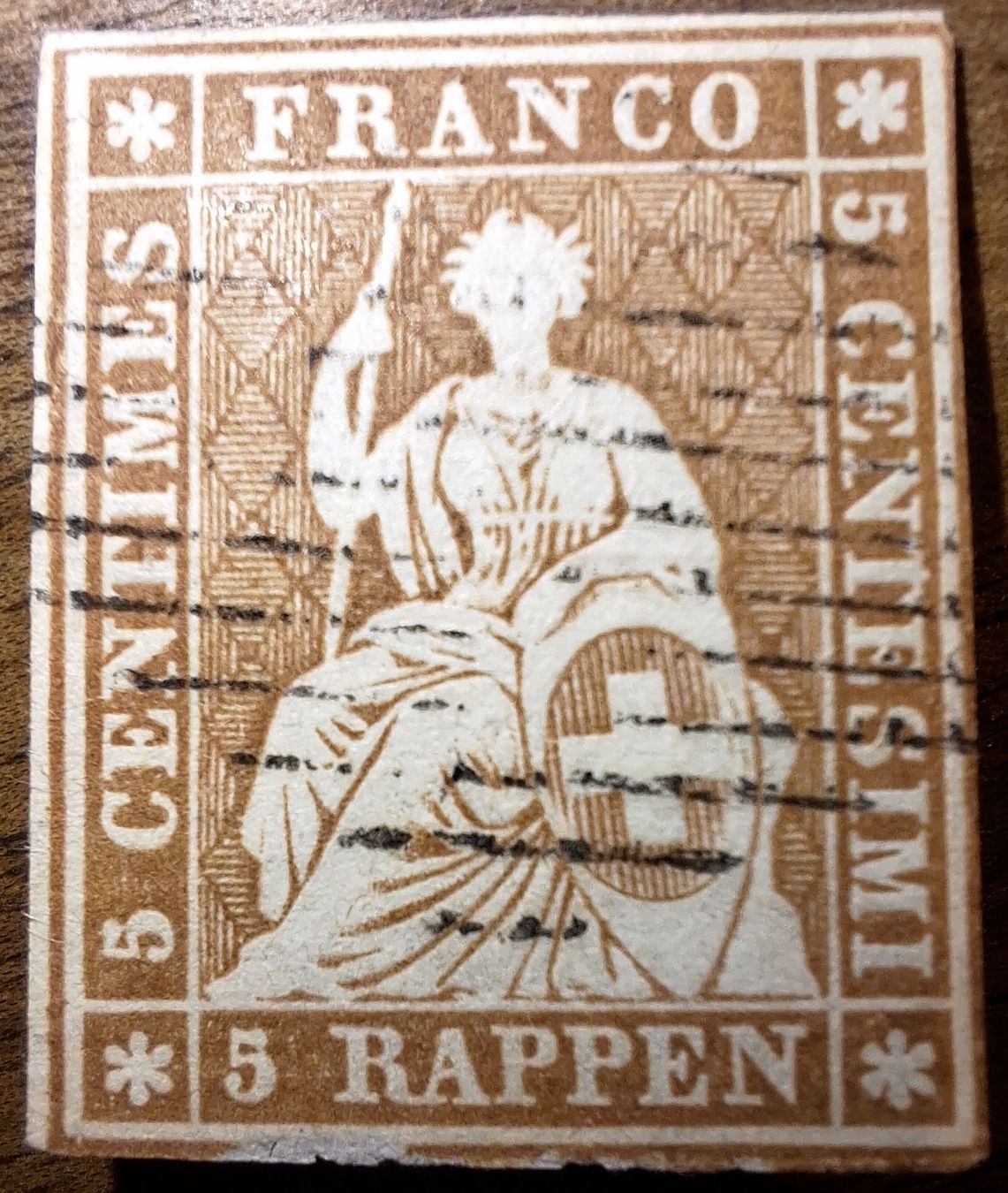 Tutti i francobolli: Strubel 22C mit Befund Kat. 150.- – Usato da Balgach venduto da SIMEON27