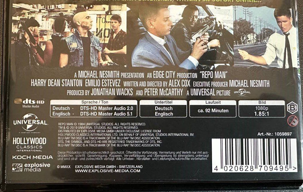 Tutti i DVDs: 2 Blu-rays Repo Man + Repo Men – Nuovo (secondo la descrizione) da Beringen venduto da Mantafisch1 2