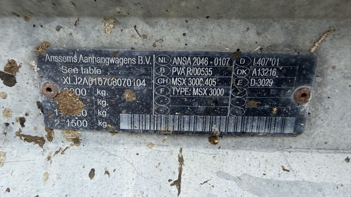 Anssems Anhänger: Anssems MSX3000 4x2 Meter Anhanger – Defekt aus Rehetobel von ZM81 6