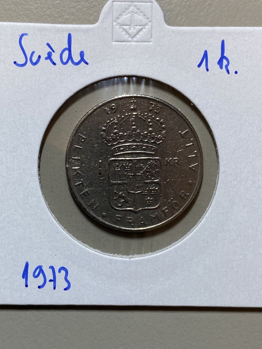 Alle Münzen: Suède - 1 couronne - 1973 – Gebraucht aus Payerne von Mike1682