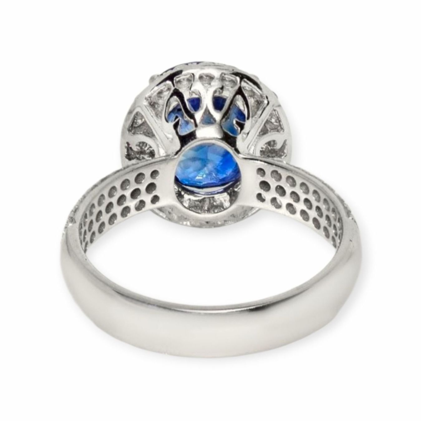 Anelli: Saphir-Ring 14k Weissgold 3,99ct – Nuovo e nell'imballaggio originale da Illnau venduto da Juwelier_Mahler_GmbH 3