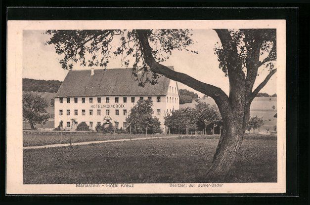 Ansichtskarten: AK Mariastein, Hotel Kreuz mit Bäumen – Gebraucht aus Berlin von bartko-reher