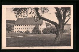 AK Mariastein, Hotel Kreuz mit Bäumen