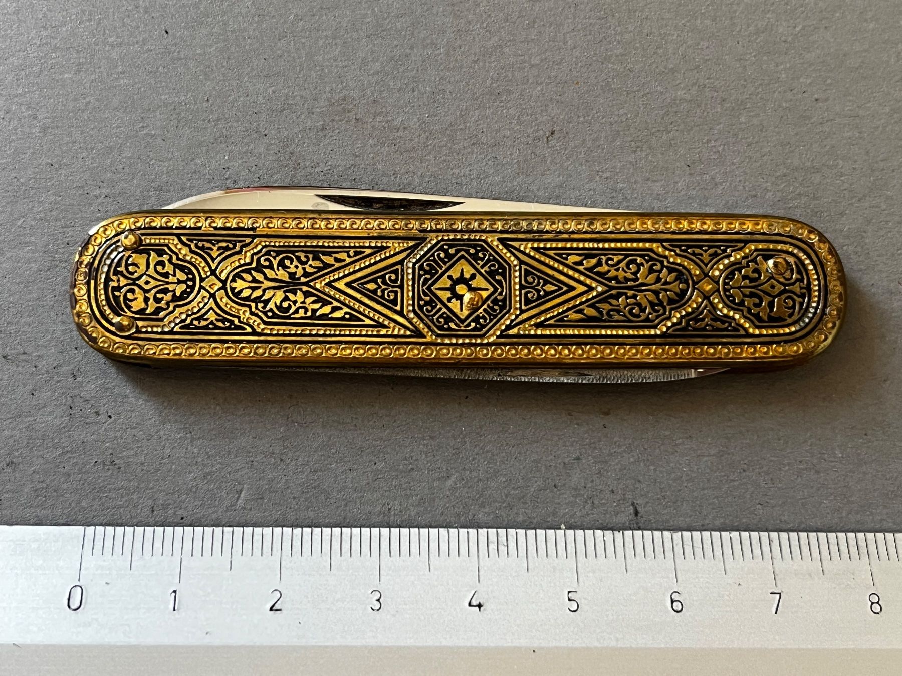 Solingen Taschenmesser: Vintage Sackmesser 81 mm - Messinggriffe - Manicureklinge – Gebraucht aus Zürich von FV.vintage 4