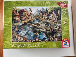 1000 Puzzle Schmidt, Dörfchen am Waldrand