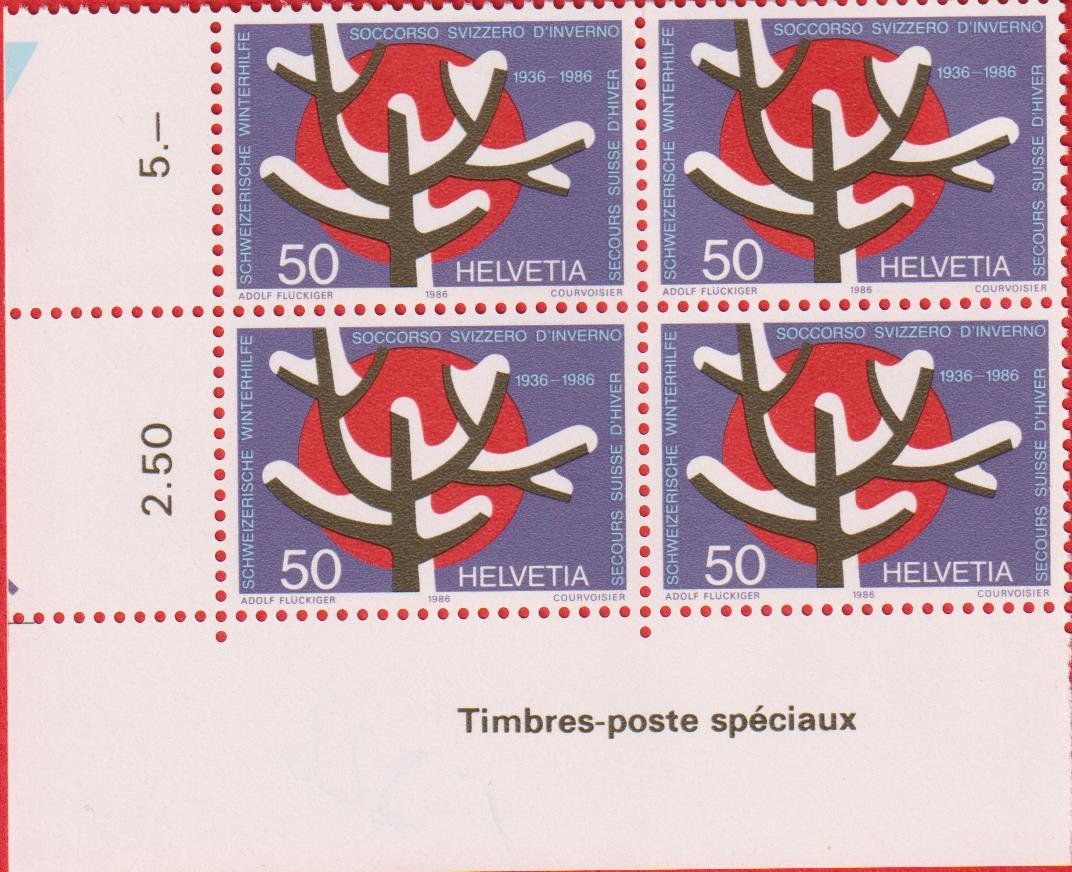 Tutti i francobolli: FDC 1986 ET & 4 x 4er Blöcke Postfrisch m. Tab – Usato da Oensingen venduto da Stro11 5
