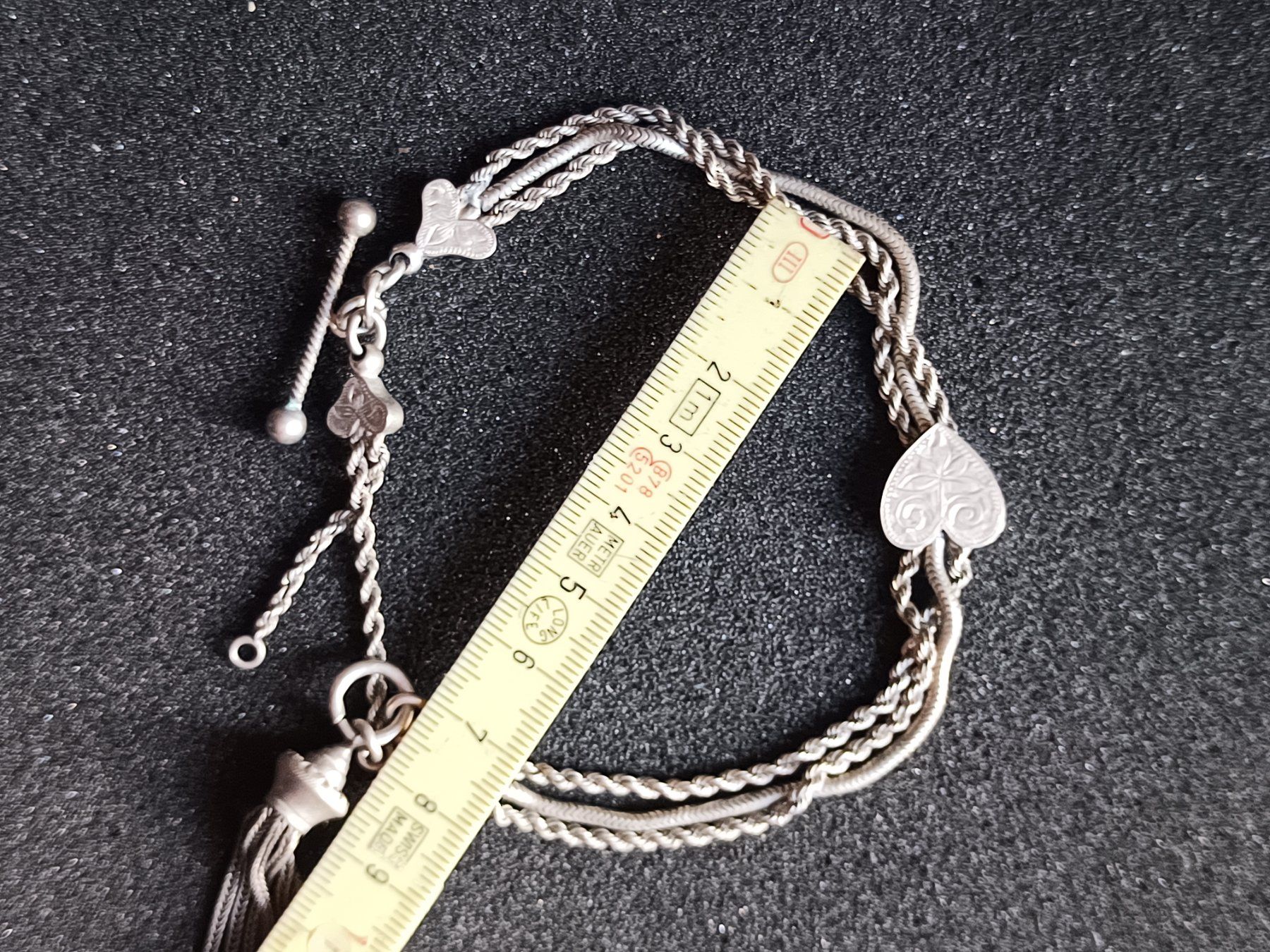 Bracciali & Braccialetti: 21 Gramm Silber Schmuck Vintage Silberarmband mit Herz – Usato da Winterthur venduto da sekkohsam 2