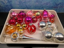 Antike Weihnachtsdeko Christbaumkugeln Glaskugeln Lauscha
