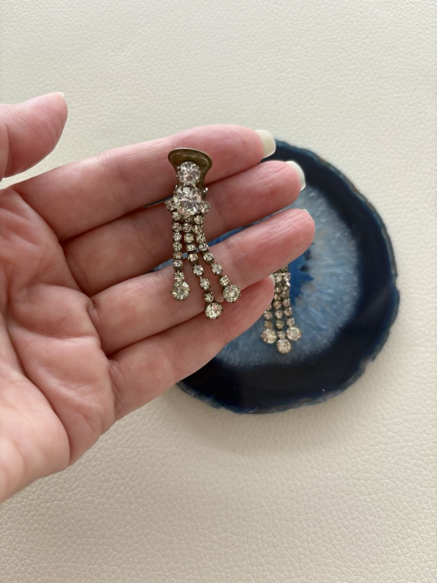 Orecchini pendenti & Orecchini a lobo: vintage crystal clips – Usato da Lausanne venduto da oyu_hgg5 1