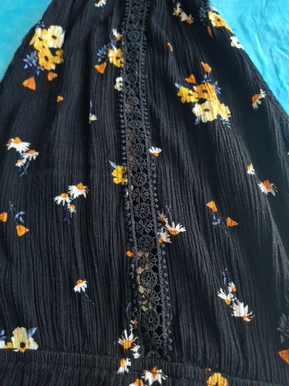 Top: Top donna nero floreale taglia 36 ottimo stato. – Usato da Volketswil venduto da agc_th5j 3