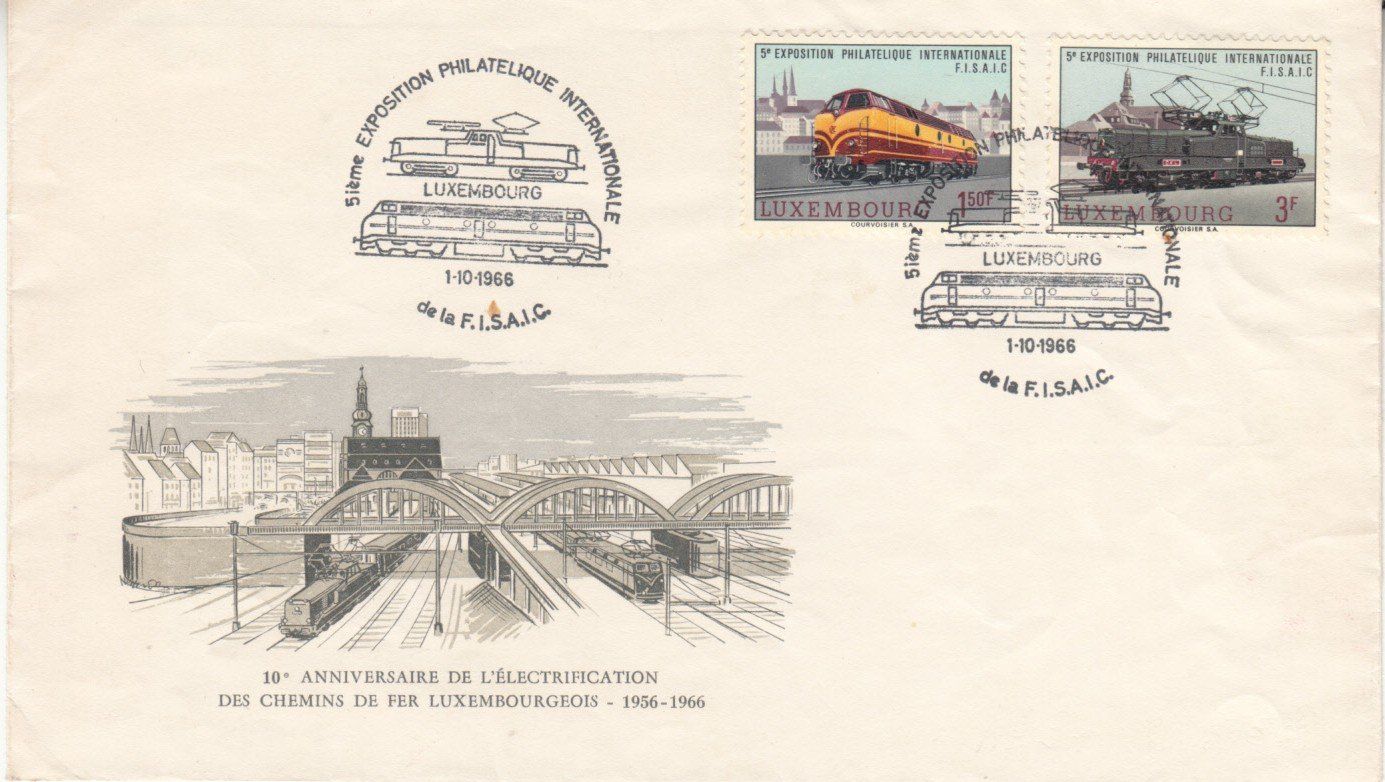 Tutti i francobolli: F.I.S.A.I.C. Luxembourg 1966 – Usato da Bürglen TG venduto da StampGraf