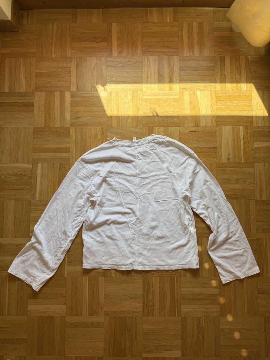 H&M T-shirt: T-shirt blanc manche longue – Nuovo (secondo la descrizione) da Le Grand-Saconnex venduto da annaharutyun 1