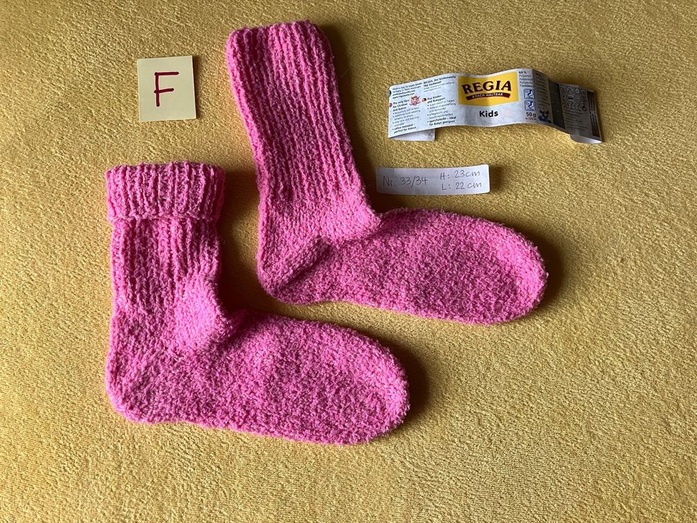 Neue handgestrickte Socken zur Auswahl Gr. 33/34 6