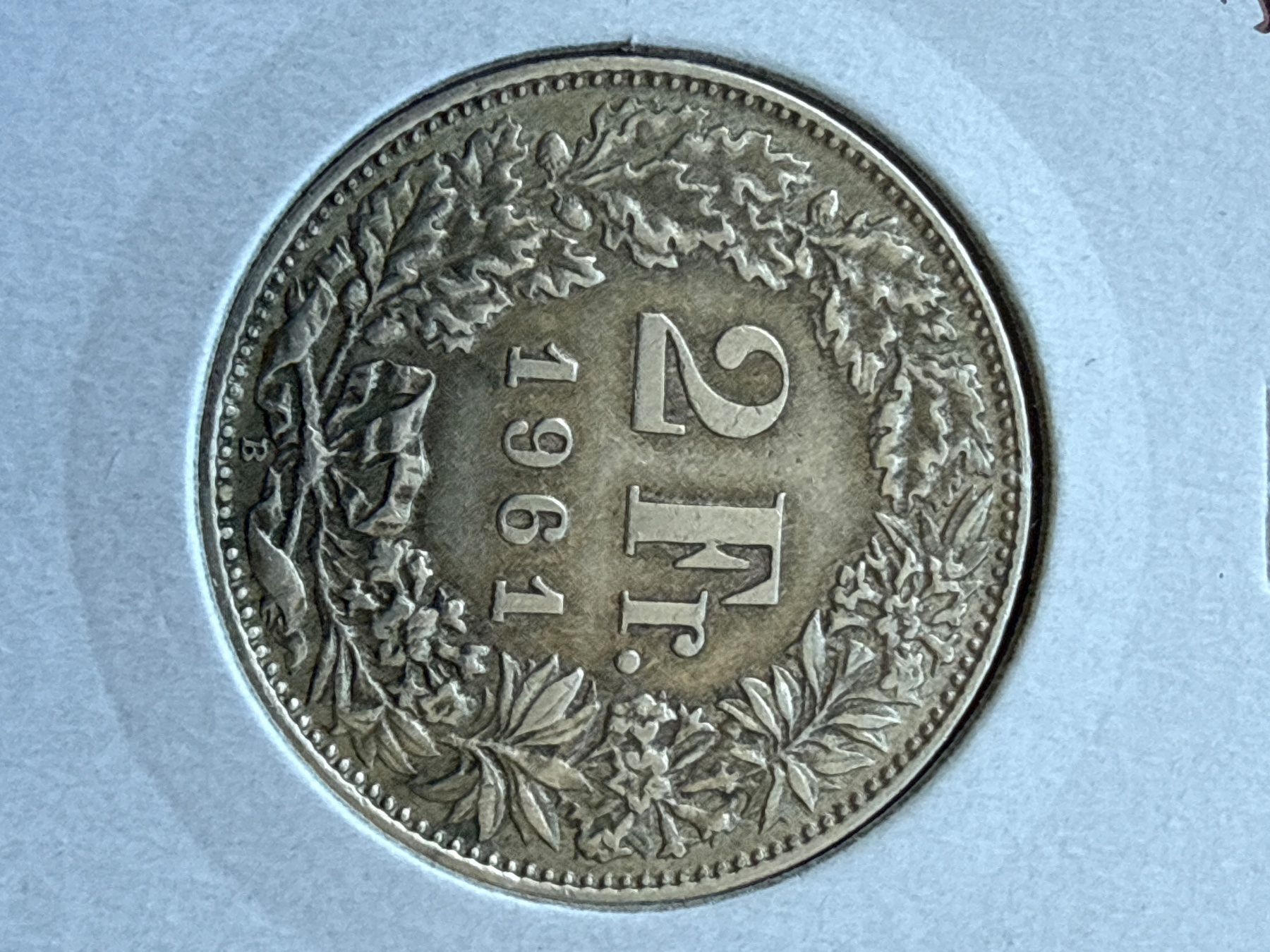 Toutes les monnaies: Swiss 2 francs 1961 Silver Coin – D'occasion à Pully par ta571 1