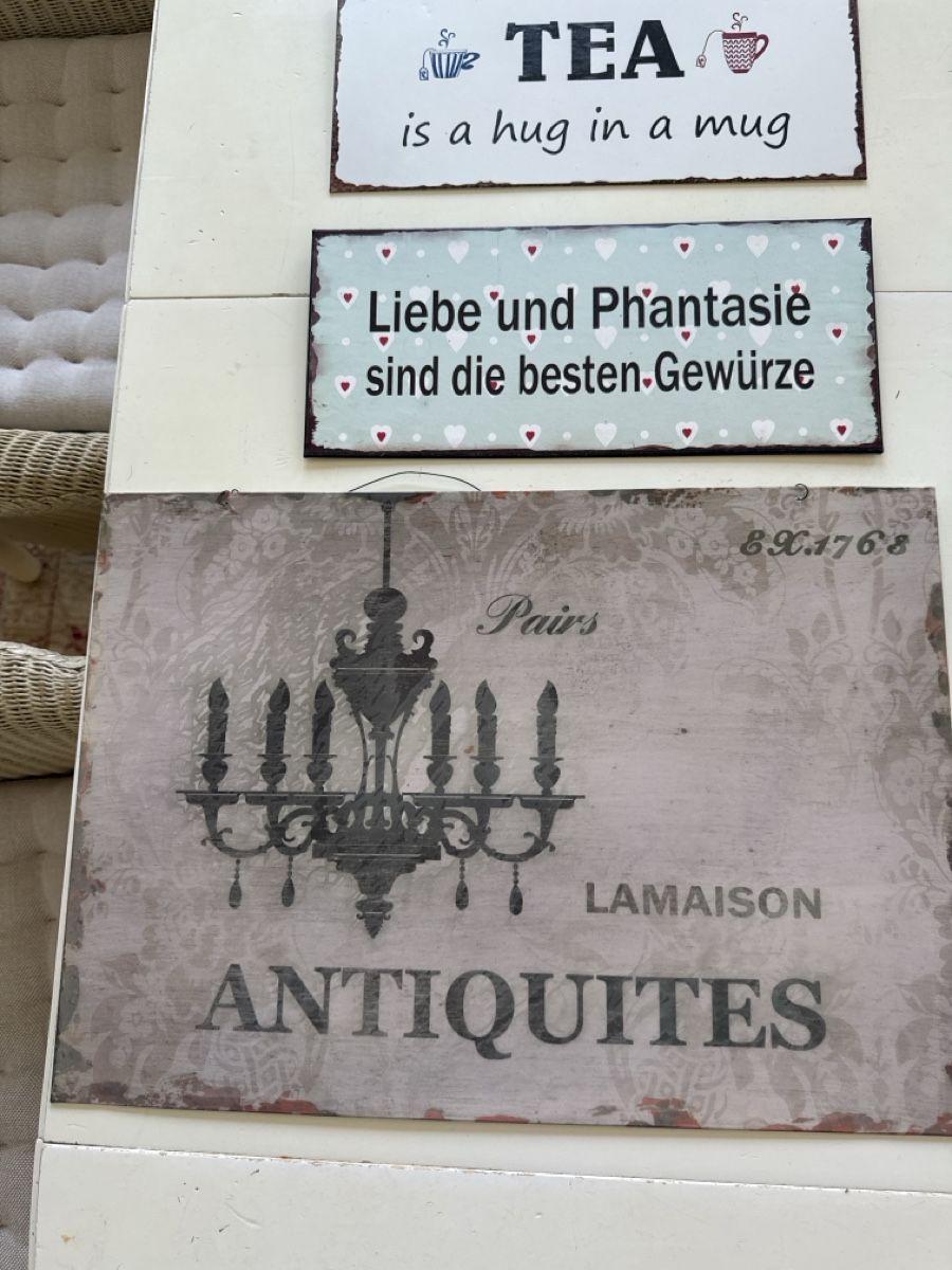 Ecriteaux: Schild Antiquites Lamaison & 4 weitere  – D'occasion à Bonstetten par BarbaraB2015
