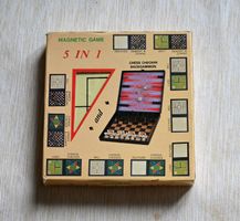 „Vintage Travel Game“, 5 in 1 magnetisches Brett/Figuren
