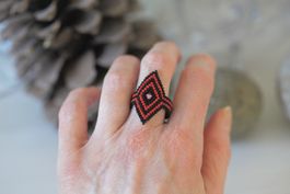 🟢 bague fantaisie PerlenRing mit Swarovski NEU / 61