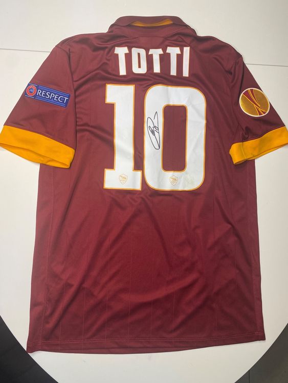 AS ROMA 10 Totti Match Trikot mit Unterschrift Kaufen auf Ricardo